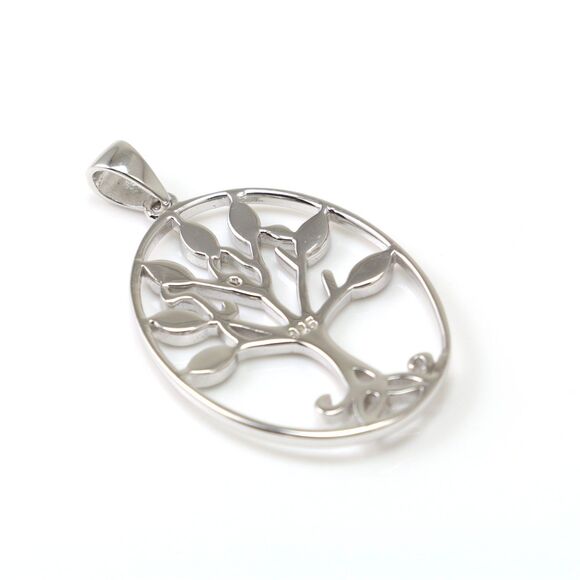 925 Sterling Silver FIRE OPAL NECKLACE, Opal Tree Pendant Necklace - Picture 7 of 8